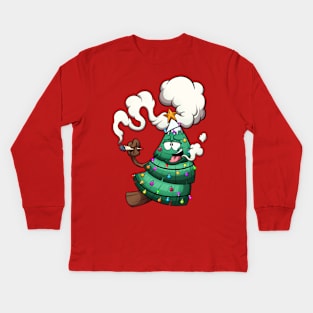 Stoned Christmas Tree Kids Long Sleeve T-Shirt